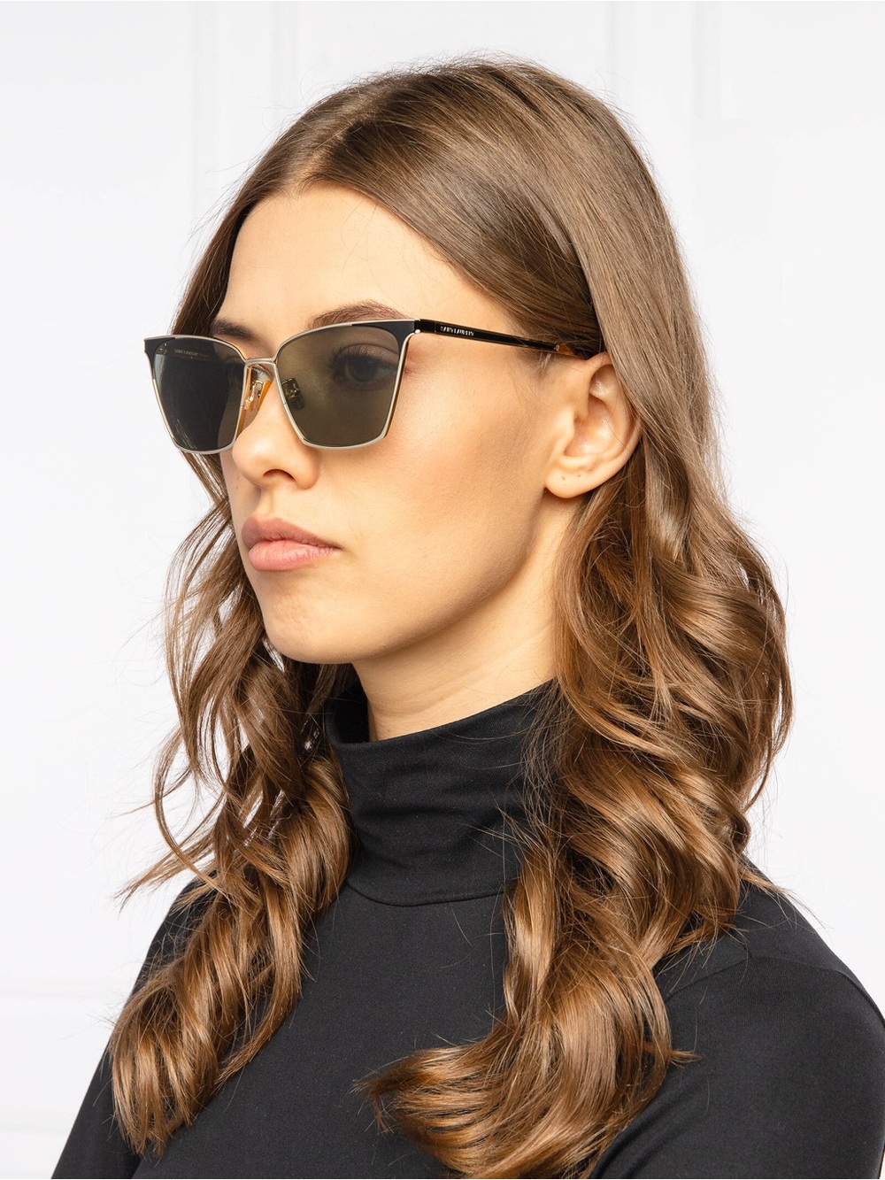 Saint Laurent Paris SL429 Silver/Light Brown Sunglasses